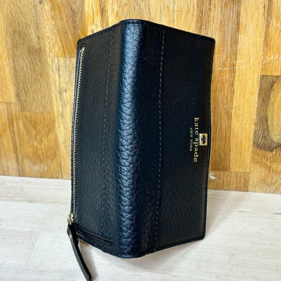 Kate Spade Staci Latge Bifold Black Leather Wallet - Picture 3 of 7
